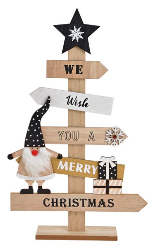 Holz tannenbaum wish you a - you,