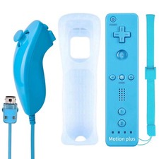 Remote Motion 2 in 1 Plus Controller, Nunchuk blau - Nintendo Wii / U (NEU) 🆕✅