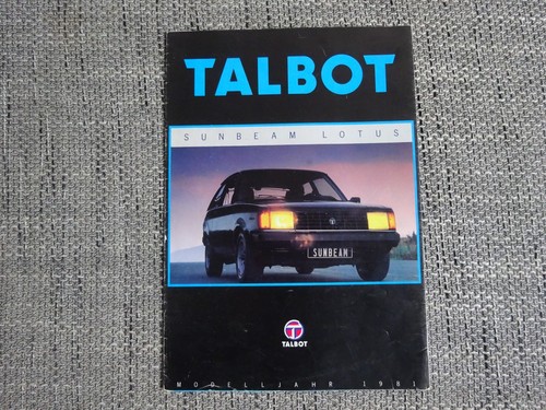 Talbot sunbeam lotus prospekt - talbot,
