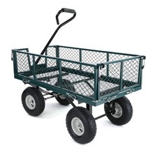 Transport Gitterwagen Handwagen Bollerwagen Seitenteile klappbar bis 300kg Grün