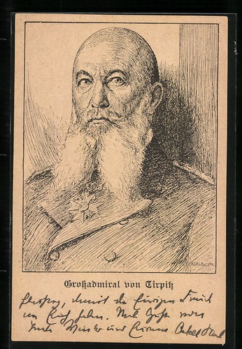 Künstler großadmiral von - künstler-ak,
