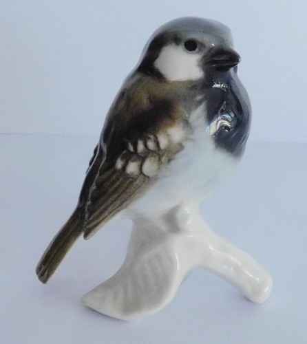 Porzellanfigur vogel sperling - vogel,