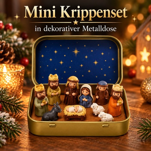 Mini weihnachtskrippe - weihnachtskrippe, in