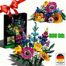 939 Stück Blumen Bausteine Set Blumenstrauß Bauspielzeug Valentinstag Geschenk