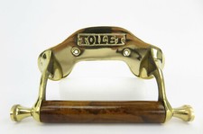 RETRO Toilettenpapierrollenhalter Klopapierhalter Messing poliert Antik