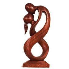 Holz Figur Skulptur Abstrakt Holzfigur Afrika Asia Handarbeit Deko Hingabe