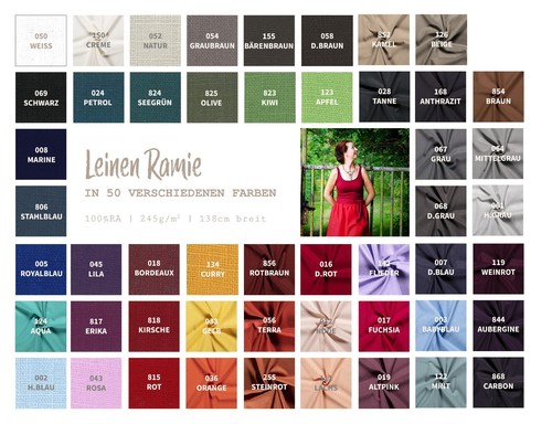 Leinen meterware uni - leinen,