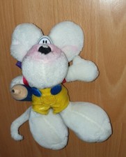 Diddl Maus 26 cm Stofftier Plüschtier weiss Schulkind mit Ranzen Retro super