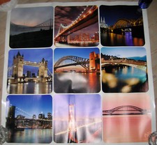 Wandtattoo Wandaufkleber ? Brücken der Welt ? 72 x 72 cm 9tlg NEU Kinderzimmer