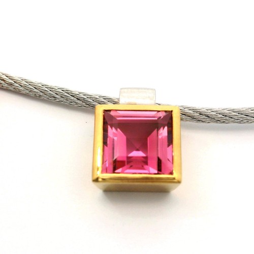 Damenkette mit rosa turmalin - mit,