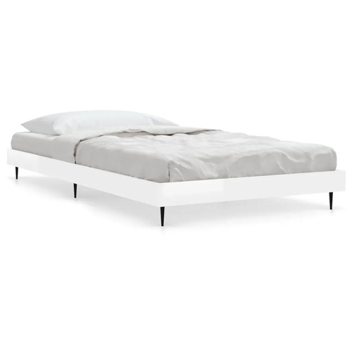 Bettgestell hochglanz weiß - bettgestell, hochglanz-weiß