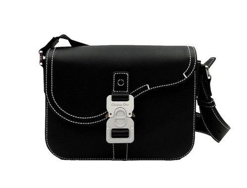 Dior black leather saddle - leather,