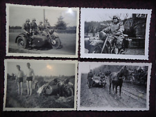 4 Foto 2.WK-BMW Kradmelder m Beiwagen Russland Ostfront BRYANSK Wehrmacht