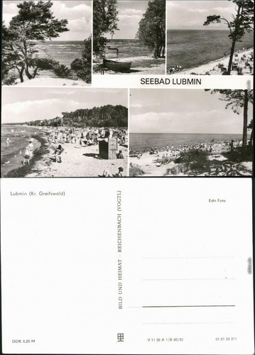 Ansichtskarte lubmin strand - ansichtskarte,