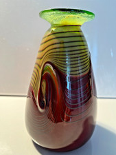 Signierte Vase-EISCH 80-Unikat- 14 cm hoch-Handarbeit-Rarität