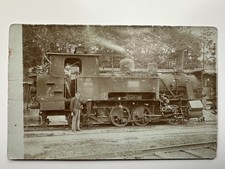 AK Dampflokomotive Eisenbahn Personen ungelaufen  P1