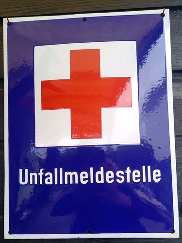 Original emailleschild rotes - original,