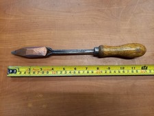 Vintage Moore & Wright Nr. 8 Kupferkopf Lötkolben Holzgriff Ex-Zustand