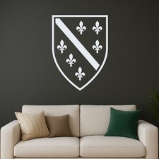 Bosnien Wandtattoo Wappen Flagge Fahne Bosna Wanddeko Aufkleber Decor