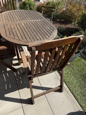 Gartentisch und 4 Hochlehner