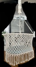 Hängewiege Federwiege Hängekorb Boho Baby Kleinkind inkl. Zubehör - TOP Zustand
