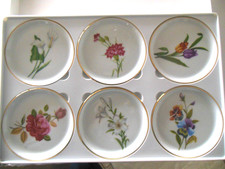 Geschenkidee: 6 kleine Fürstenberg Porzellanteller mit Blumendekor/Goldrand, OVP