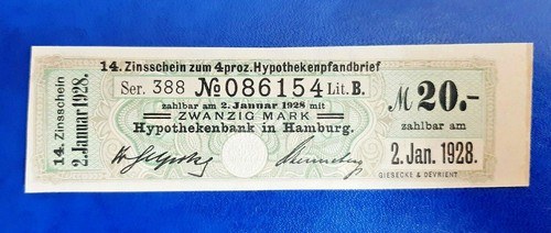 Mark zinsschein - 20, 4%
