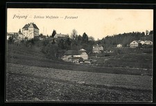 Ansichtskarte Freyung, Ortsansicht mit Schloss Wolfstein und Forstamt 1907 