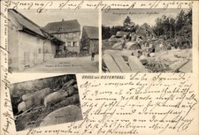 Ak Dieffenthal Diefenthal Elsass Bas Rhin, Felsengruppe - 10948037