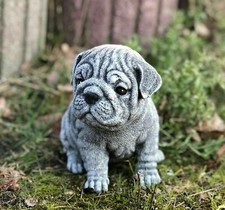 Steinfigur Bulldogge Welpe