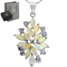 Echter Feuer-Opal und Tansanit