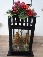 Metall Laterne  schwarz   Hl