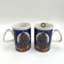 Weihnachts Kaffeebecher Set 2x | Clüver Hamburg | Porzellan Tassen | Tannenbaum