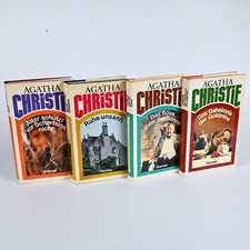 Agatha Christie Buchpaket 4x Krimi-Klassiker Konvolut Gebunden Leinen mit SU
