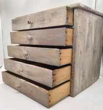 Cooler Schubladenschrank Aufbewahrung Schubladen Schränkchen Shabby Chic geweist