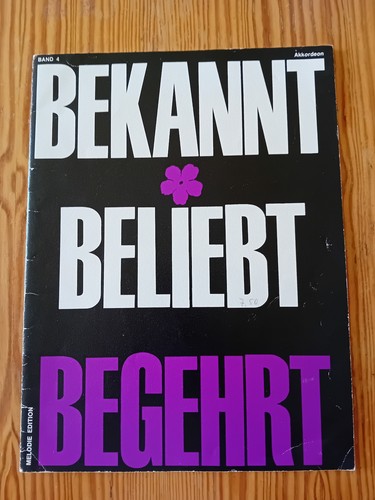 Bekannt beliebt begehrt - beliebt,