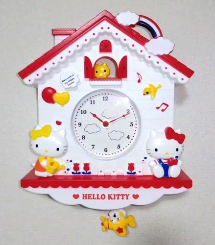 Hello kitty haus wanduhr - kitty,