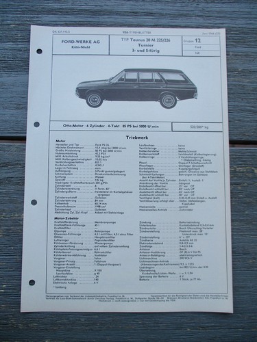 Ford 20m kombi 225 226 - ford,