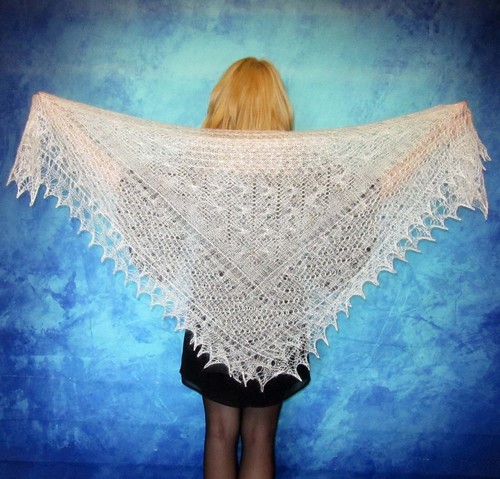 Gestrickter ziegenflaum schal - gestrickter,