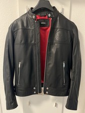 Diesel Herren Biker-Lederjacke - Gr. L - Schwarz