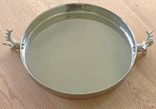 Tablett Hirschkopf Metall