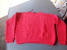 Neu Warm Pullover Pulli  Damen Gr.M Winter  Rot 