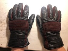 Skihandschuhe Sporthandschuhe Echtes Leder blau/schwarz Gr.8