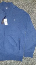 Herren Polo Ralph Lauren Sweatjacke Strickjacke Jacke Größe XXL Blau