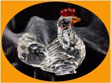 SWAROVSKI 247759 Hahn 5 cm Kristall Bleikristall Figur gemarkt TOP ohne OVP