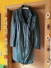 Ledermantel lang Damen Dunkelgrün Gr.42NEU sehr leicht, Nappa -Leder