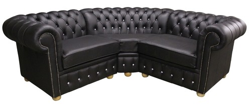 Ecksofa ledersofa schwarz - ecksofa,