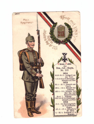 Regimentskarte des - ak,