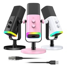 FIFINE Streaming Mikrofon für Podcast Studio USB Dynamisch Microphone Gaming PC