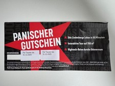 2x Udo Lindenberg Panik City Gutschein Hamburg Reeperbahn